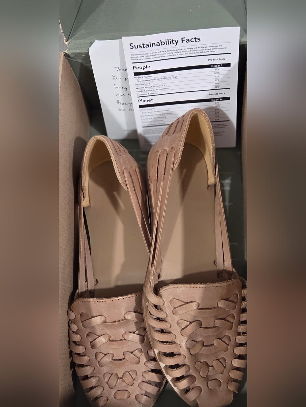 Nisolo Women’s Nude Tan Slip-On Loafers - Casual Leather Look Almond